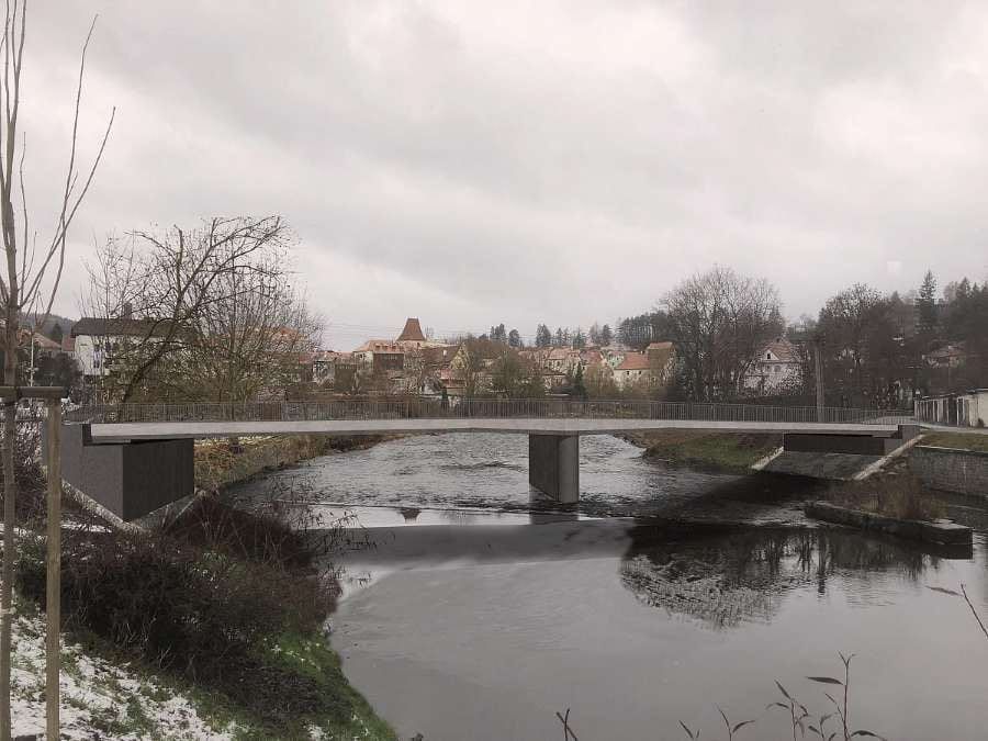 Český Krumlov připravuje nový most u pivovaru