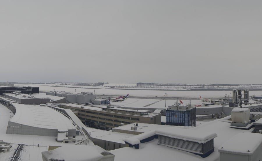 Vídeň omezená silným sněžením, doprava zpomaluje