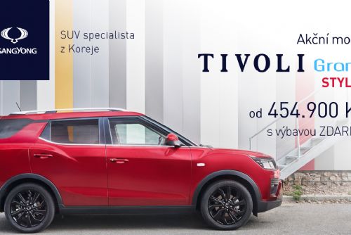 Foto: Akční model SUV SsangYong TIVOLI GRAND STYLE+ s výbavou ZDARMA od Mach Motors v Českých Budějovicích!