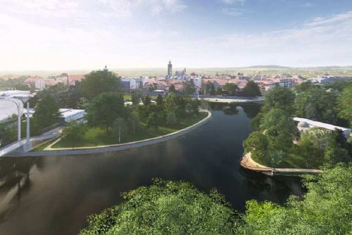 obrázek:Molo u soutoku Vltavy a Malše nabídne výhledy i přístavní možnosti