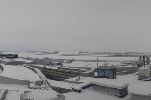 obrázek:Vídeň omezená silným sněžením, doprava zpomaluje